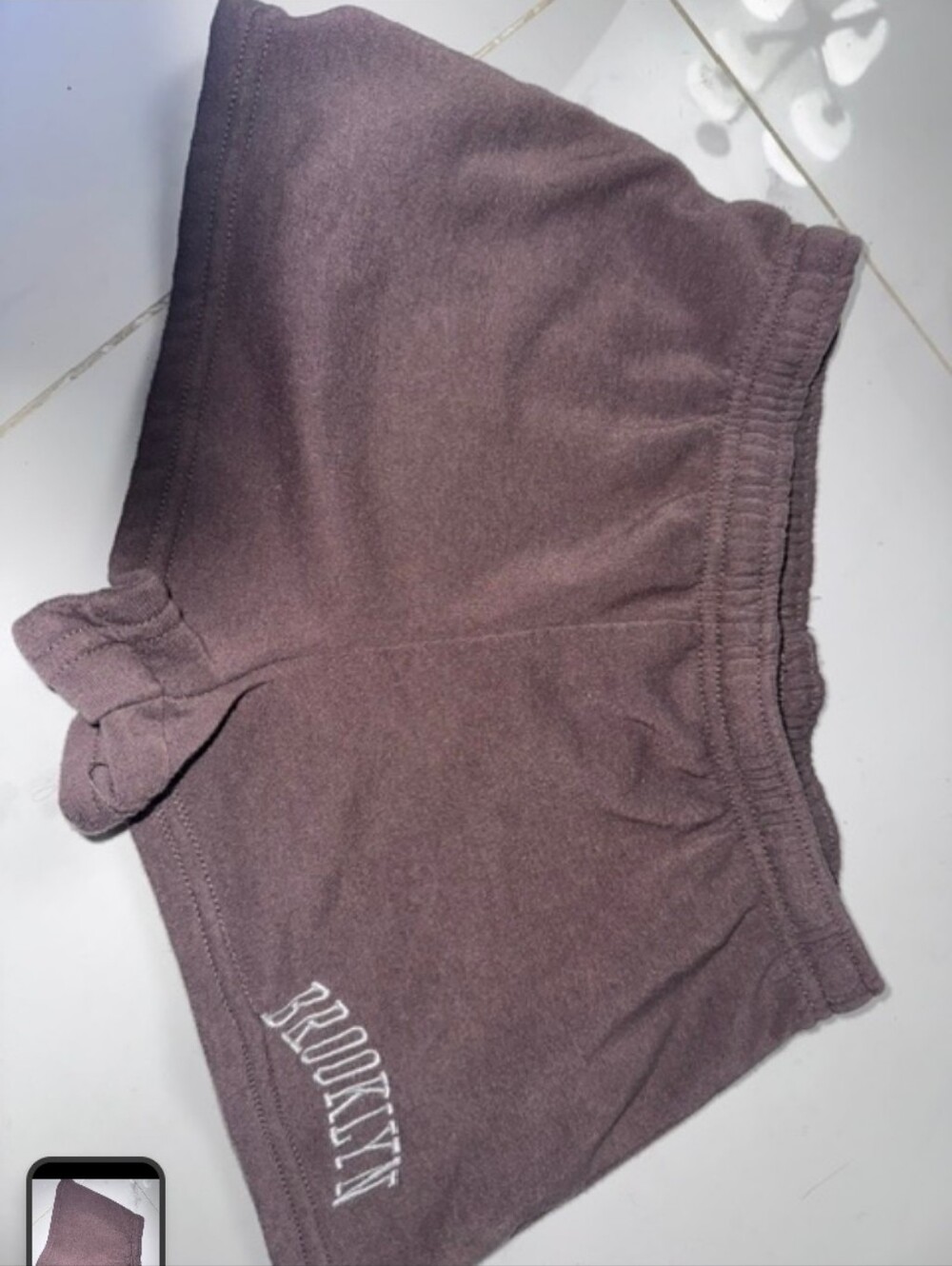 Brooklyn Graphic Brown Athletic Shorts for Women